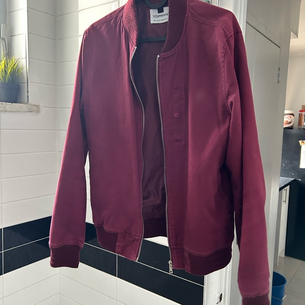 Topman Maroon Outerwear